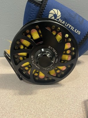 Nautilus No. 12 Fly Fishing Reel. W/ Pouch. Custom Ole Florida Seat.
