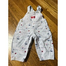 Vintage Oshkosh B'gosh Baby B'Gosh Happy Sailing Overalls 12mo