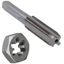 Tap and Die Kit M22 X 1.5, HSS Plug Tap & Carbon Hex Die Set