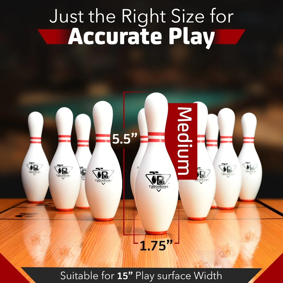 TableBowl 高级超大洗牌保龄球套装 - 中号 — 第 4/4 张图片