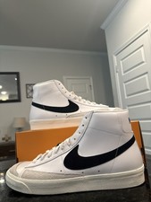 Nike Blazer Mid 77 Vintage Men's Sneakers Size 13, White/Black, BQ6806-100
