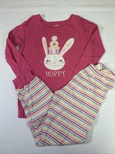 Gymboree Girls Spring Easter Bunny Pajamas 100 Cotton Size 10 EUC
