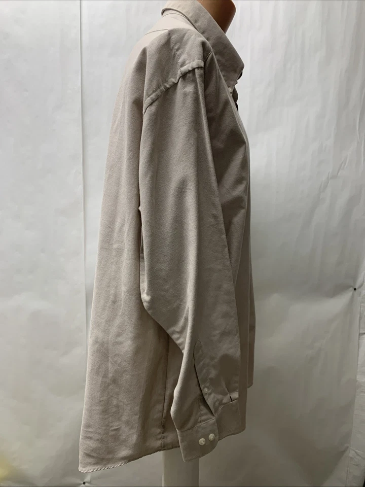 Рубашка мужская David Taylor 18 34/35 на пуговицах с одной иглой с длинным рукавом бежевая - Изображение 3 из 4