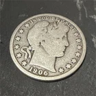 Barber Half Dollar 50C 1906-D Denver Silver Business Strike Circulated