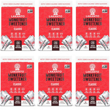 Lakanto Monkfruit Sweetener with Erythritol Packets 30 pckts Each Pack of 6 