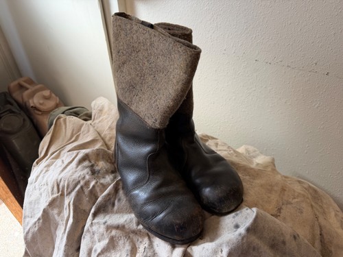 WWII GERMAN WINTER FELT BOOTS-SIZE 11, POST WAR MADE