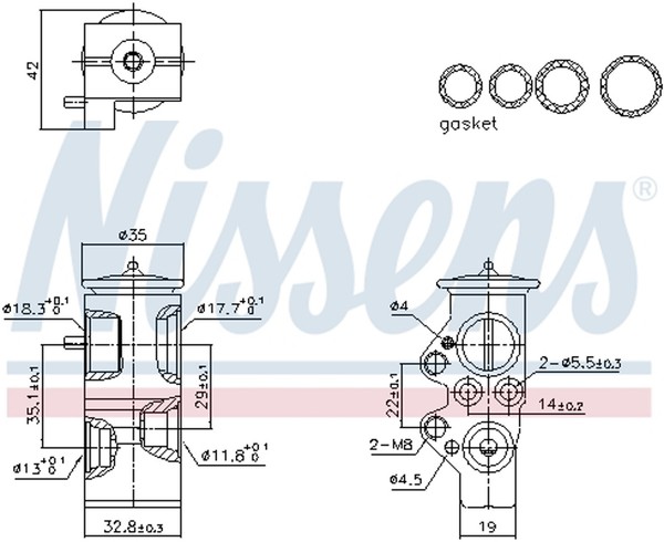 Expansionsventil Klimaanlage ** First Fit ** Nissens 999428 Aluminium FüR Vw 5 3-image