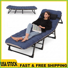 170CM/190CM/200CM Portable Folding Camping Heavy Duty 8-Leg Tri-Fold Cot 400lbs