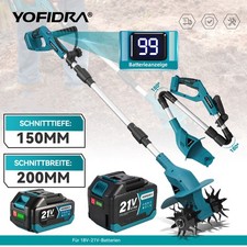 Fresa per pavimenti a batteria pieghevole zappa per pavimenti fresa da giardino coltivatore fresa agricola con batteria 0/2