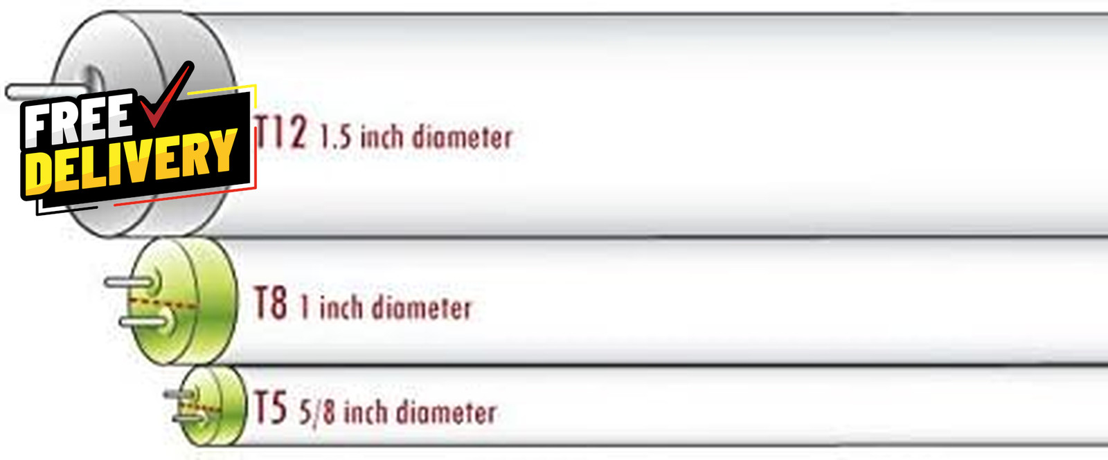 LWF54T5HO865 8Pack 4 FT 6500K T5 HO Fluorescent Grow Light Bulbs .....