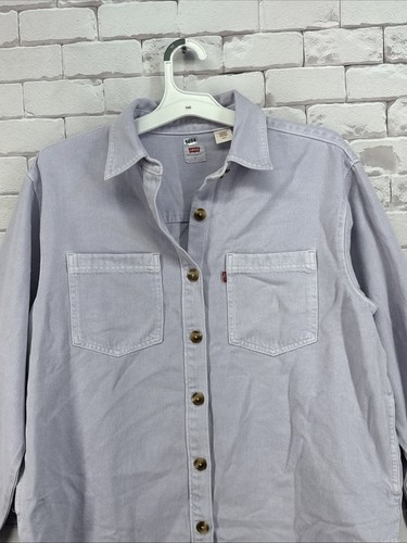 Women’s Levi’s Iris Overshirt Size S Purple Color - Picture 2 of 9