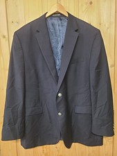 Ralph Lauren Blazer 42 R Navy Wool Silver Button Logo Crest University Sport