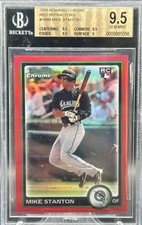 2010 Bowman Chrome Red Refractor 2/5 Giancarlo Stanton BGS 9.5