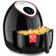 MONZANA® Heißluftfritteuse XXL Fritteuse 6,5 L Touch-Display 1850W 9in1 fettarm