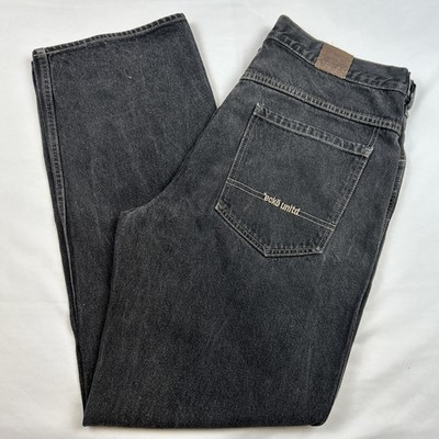 VTG Ecko Unltd Jeans Mens 36x32 Black Skate Baggy Wide Leg Streetwear Red Tab