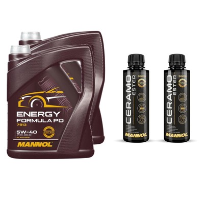 10L MANNOL Motoröl ENERGY FORMULA PD 5W-40 Inkl. 2x Additive Ceramo Ester