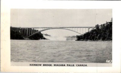 1950s Rainbow Bridge Niagara Falls Canada Real Photo Postcard Silver Gelatin