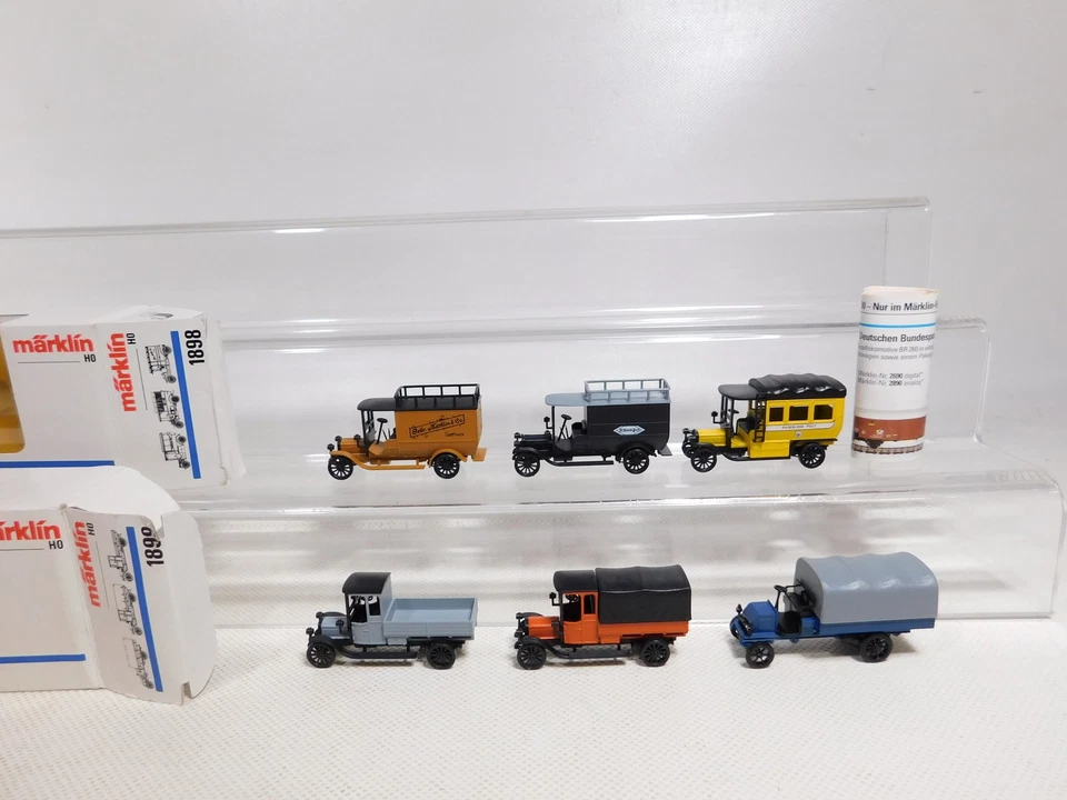 2X Märklin H0 1:87 Set Oldtimer LKW 1898 500 Anni Post 1899 Mint+Box #DT343-1 - Immagine 2 di 4