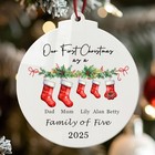 Personalised Acrylic Christmas Bauble Any Name Xmas Tree Decoration Family Gifts