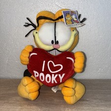 VTG Nanco Garfield Saturday Comics Cat I Love Pooky Heart Plush Stuffed Animal