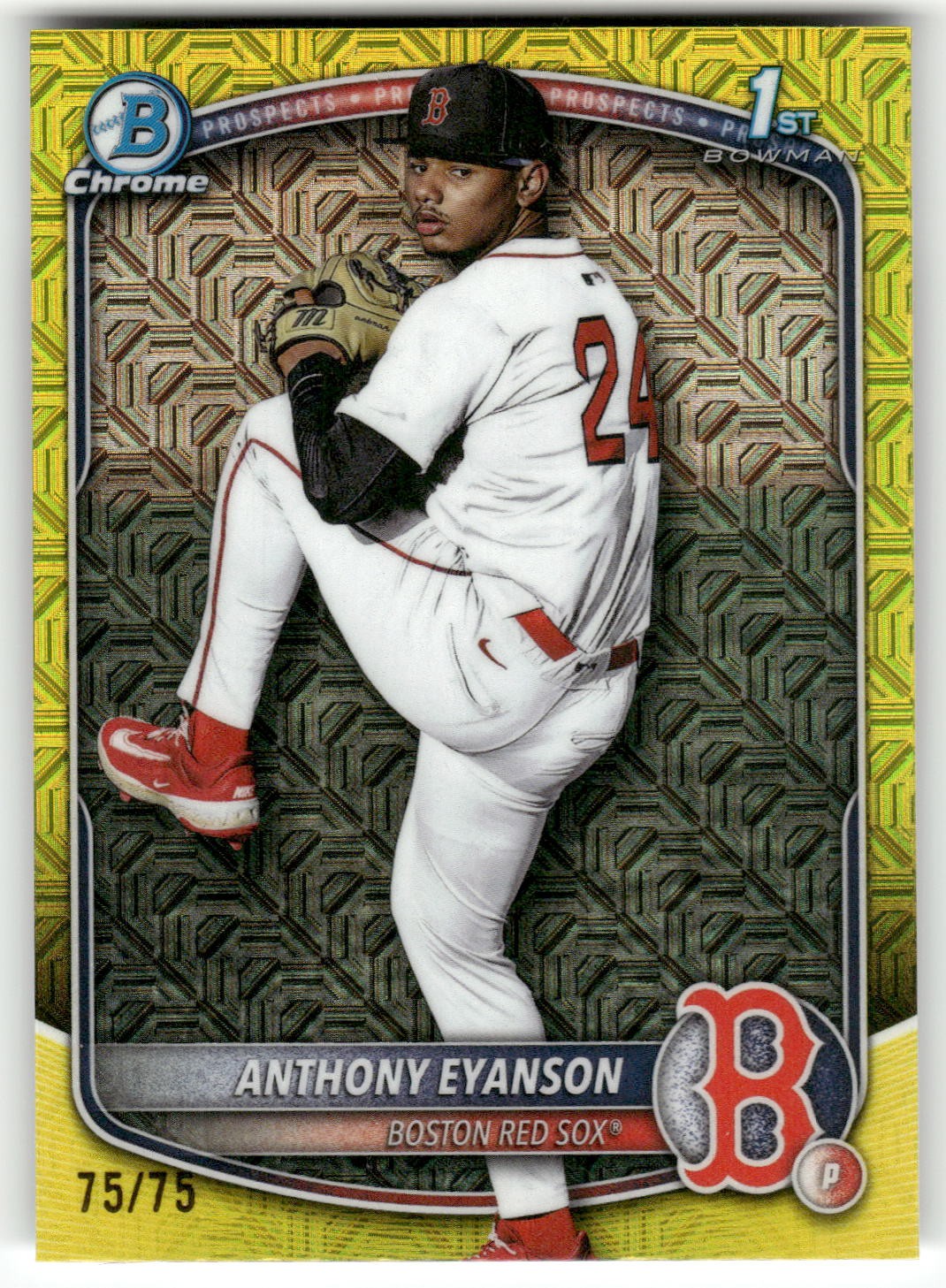 2025 Bowman Draft-#BDC-116 Anthony Eyanson 1st Chrome Yellow Mojo Refractor /75