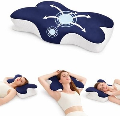 Ergo Pillow for Sleep Apnea, Neck Pain, and Snoring Relief, Standard, GrayErgo P