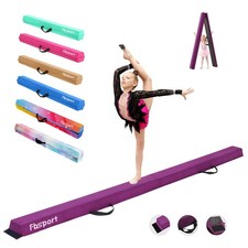8ft Balance Beam Folding Gymnastics Beam Foam Balance Floor Beam Equipment fo...