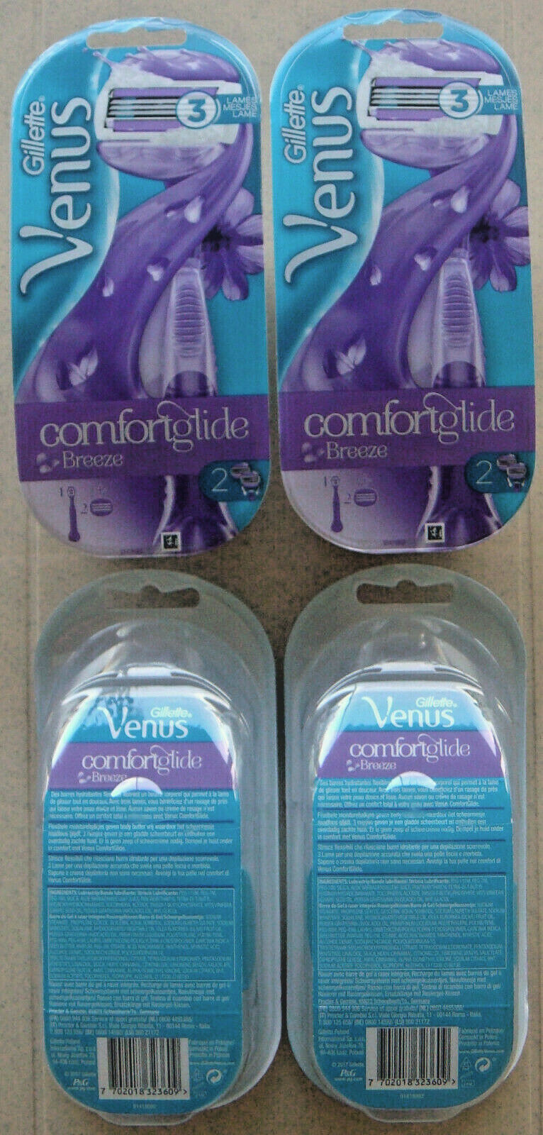 Gillette Venus ComfortGlide Breeze rasoirs féminins de haute précision avec étanchéité optimale