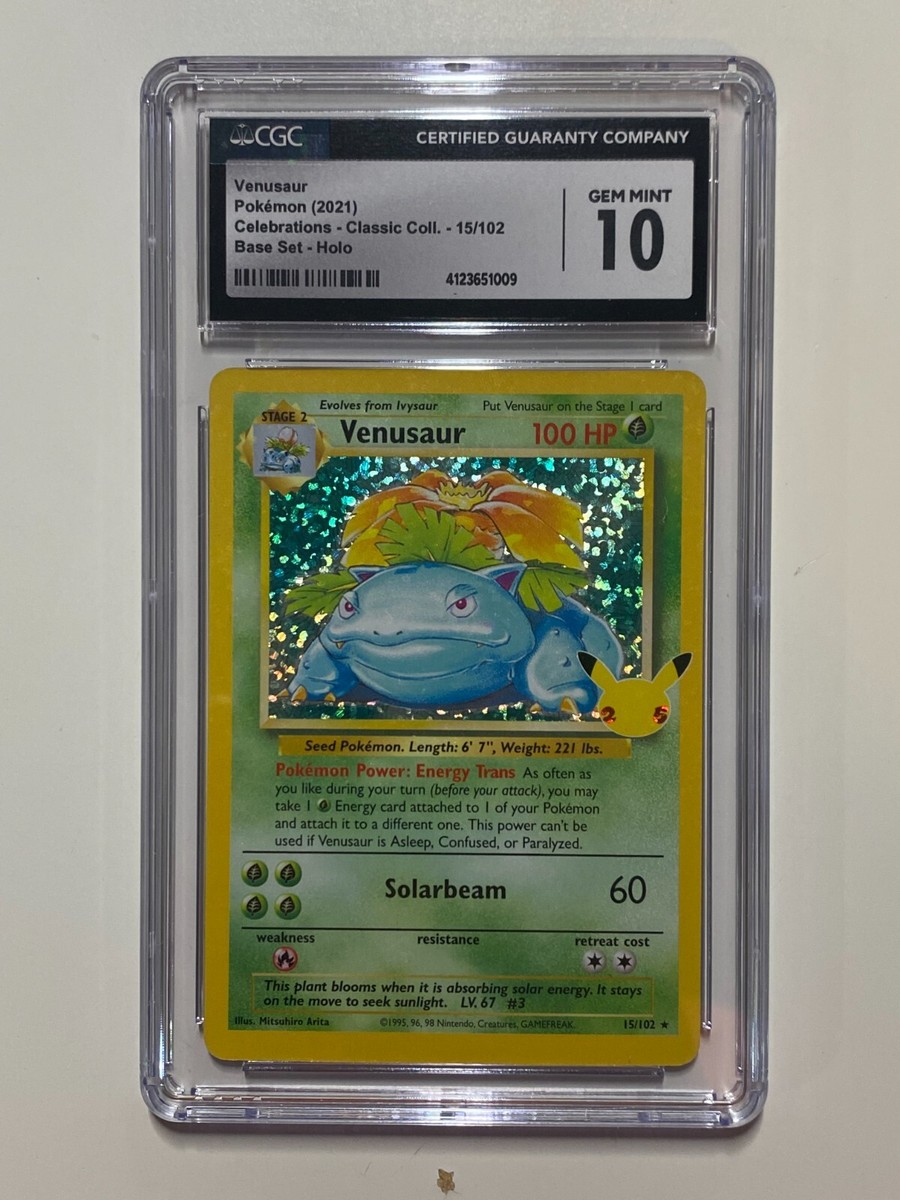 Pokemon - Venusaur - CGC 10 GEM Mint - Celebrations Classic - Free