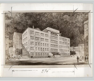 Artist Rendering of ROOSEVELT HOSPITAL in NYC 1945 Press Photo Architecture