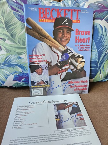 1997 Beckett Magazine- Andruw Jones' Autographed FIRST Beckett Cover. JSA LOA - Picture 4 of 7