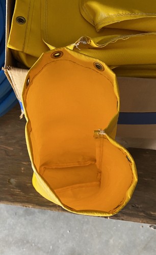 Heavy Duty vinyl bag yellow with Eyelets For A Rope or String. Storage Bag. - Picture 3 of 3