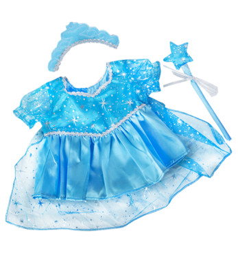 16 Zoll blaue Fee Schnee Prinzessin Kleid Teddy Kleidung wie Frozen Fit Build a Bear