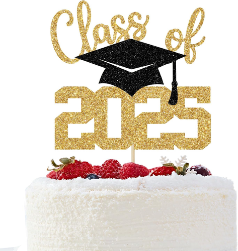 Class of 2025 Cake Topper, Congrats Grad Cake Decorations, Happy Graduation, Hig