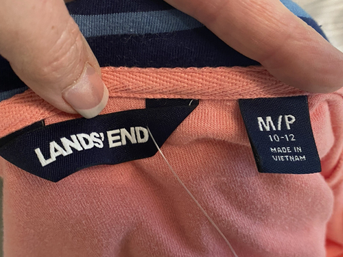 EUC Lands' End Damen Langarm Frottee PINK Strand Hoodie Jacke-Größe MED - Bild 2 von 11
