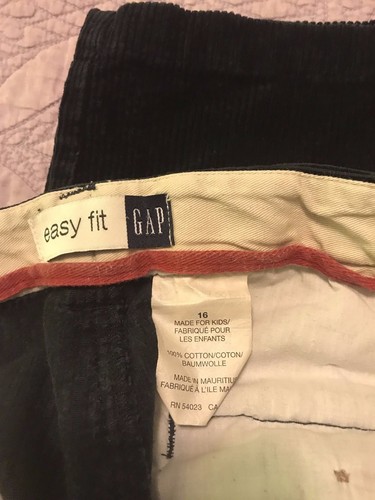 GAP Easy Fit Dark Blue Corduroy Pants Size 16 - Picture 12 of 12