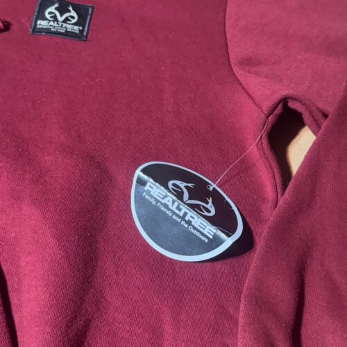 Real Tree Red Maroon Full Zip Up Hoodie Mens Size XL Outdoor Sports NWT - Picture 3 of 7
