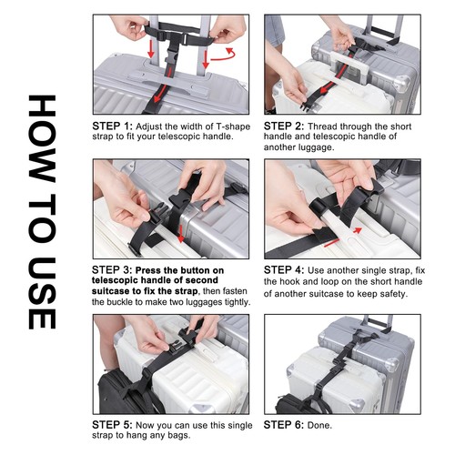 Luggage Straps, Luggage Connector Straps for Suitcases Add A Bag and Connect ... - Picture 4 of 6