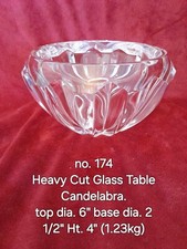 Glass Candle Holder Glass Tealight Wedding Candelabra Table Heavy Large Vase Cup