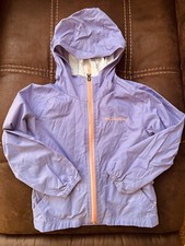 Columbia Hooded Rain Jacket parka Playground Girls 4/5 XXS Purple