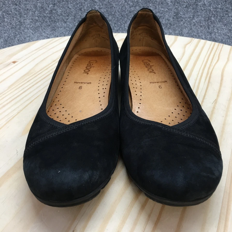 Gabor Shoes Womens US 8.5 UK 6 Resemblance Slip On Flats Black Leather Casual - Image 4 of 4