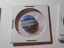 13/16" Cruickshank Assessor unknown location litho pinback button