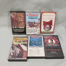 Christmas Cassette Tape Lot of 6 Elvis Chipmunks Symphony Philharmonic Country