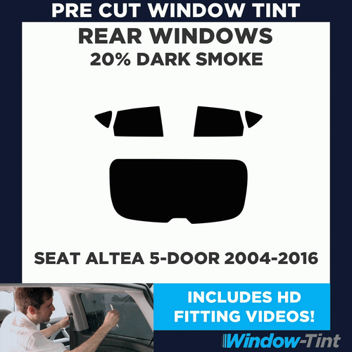 For SEAT Altea 5-door Hatchback 2004-16 Pre Cut Window Tint Kit 20% Dark Rear - Picture 2 of 10
