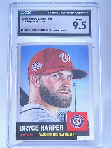 2018 Topps Living #13 Bryce Harper Card Graded CGC 9.5 Mint Sold Out 9,515 MLB