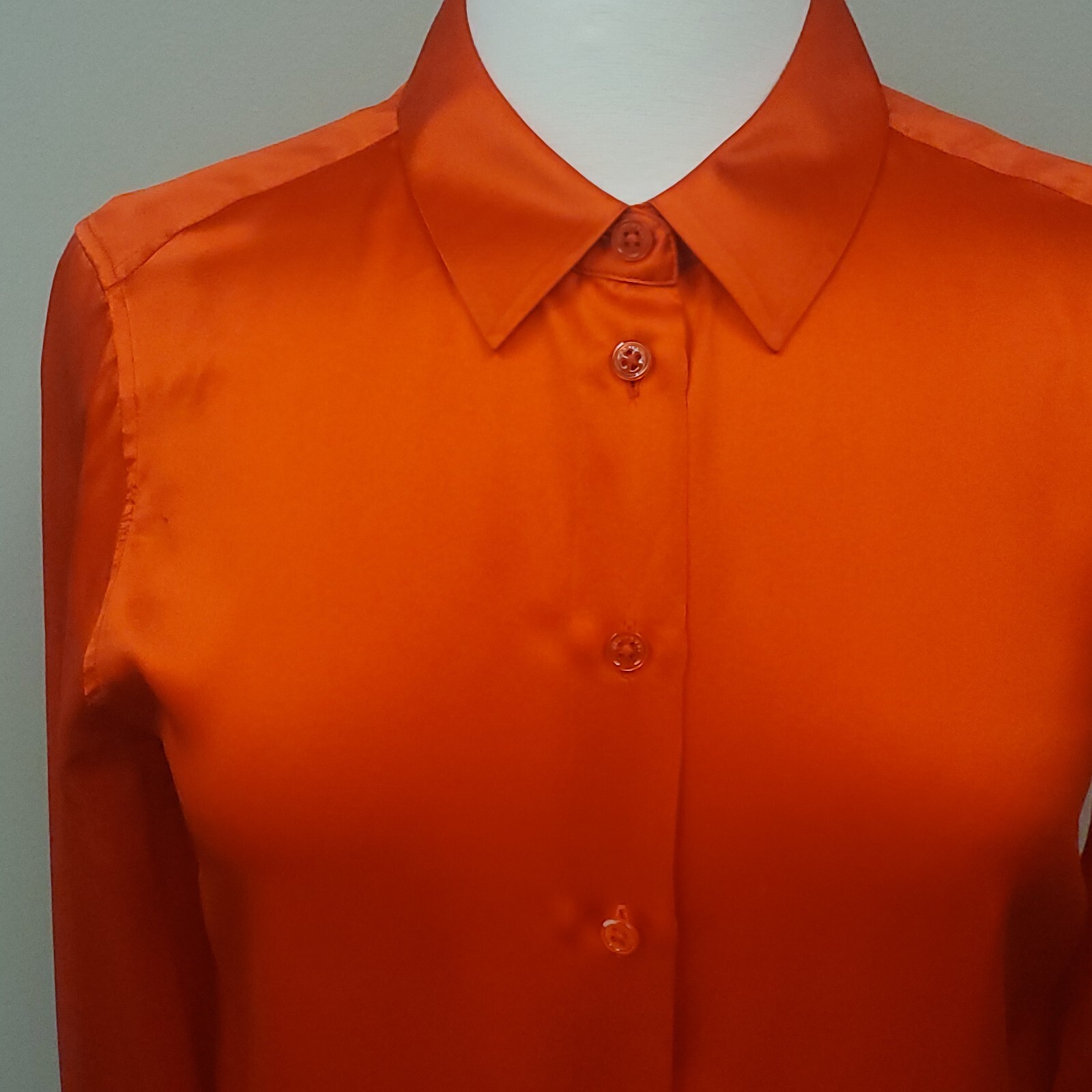 Equipment Essential Red Button Down Long Sleeve S… - image 2