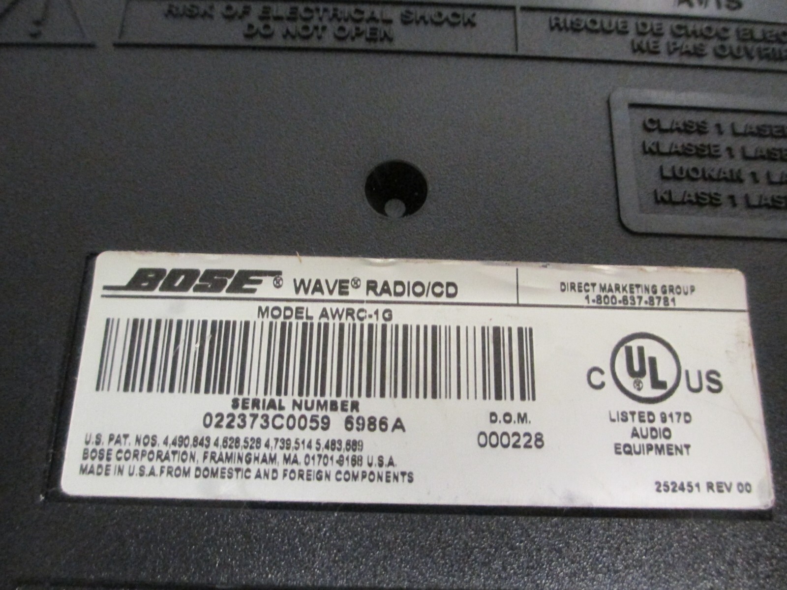 Bose Wave Radio/CD Model AWRC1G Compact Shelf Stereo For Repair eBay
