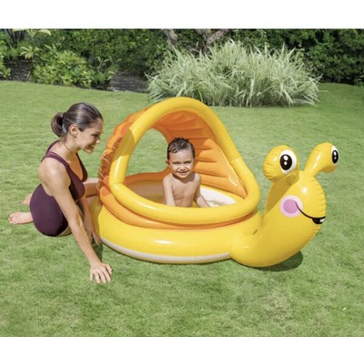 inflatable pool with shade