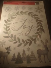Window Clings Christmas "Joy" With Many Other Window Clings-1 Pk.-NEW-SHIP24 HRS