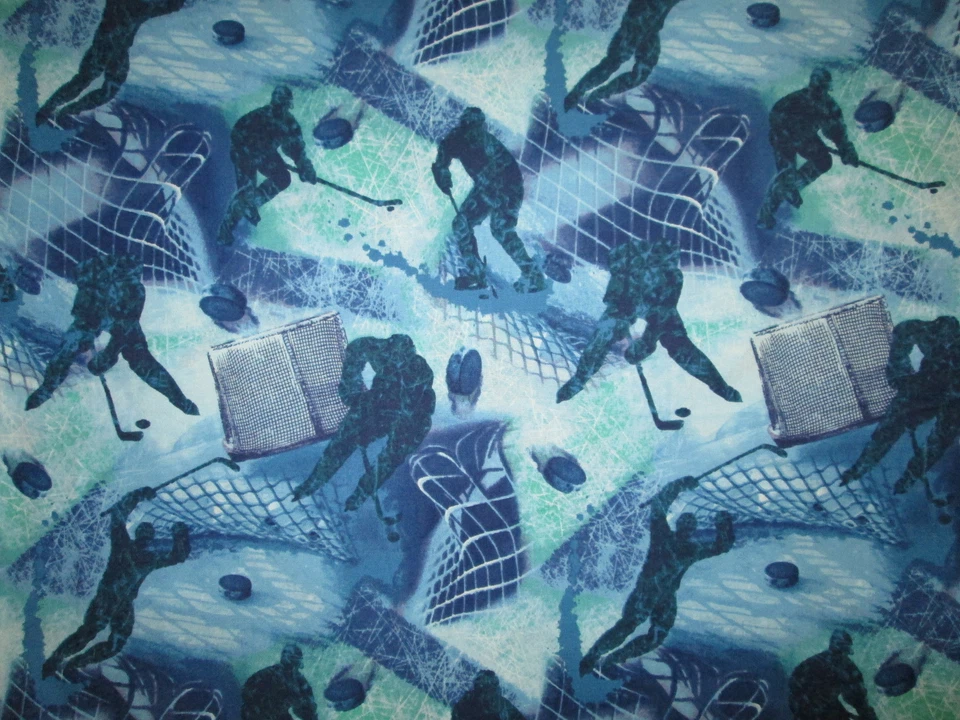 Conjunto de portería de red deportiva de hockey azul blanco tela de algodón FQ Foto 3 de 4